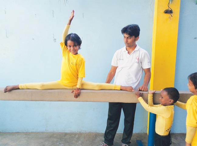 Girls love to take part in gymnastics though few parents allowed it