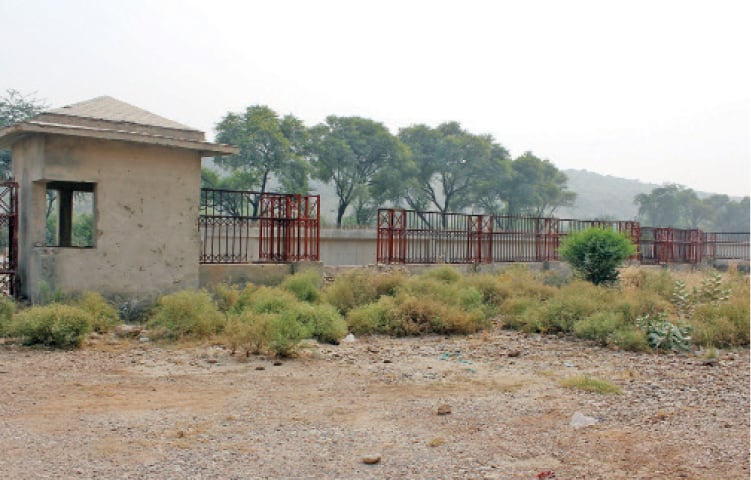 A view of the incomplete Faraz Park, Kohat. — Dawn