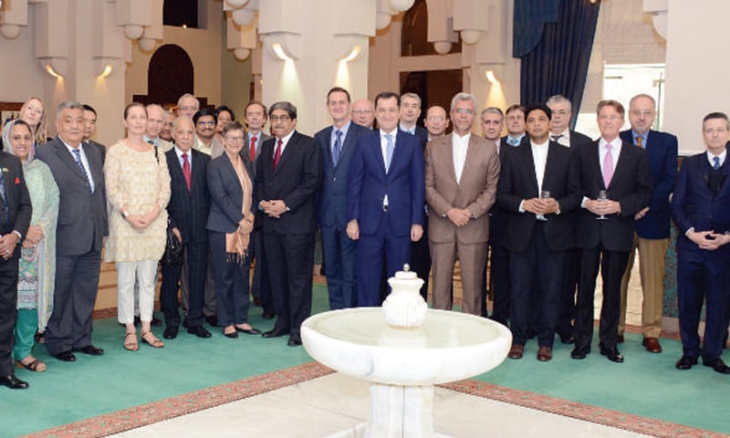 Ambassadors and high commissioners  at the dean&rsquo;s farewell luncheon for the Indian high commissioner.