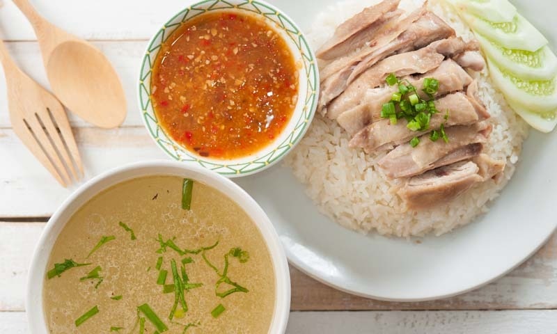 Hainanese Chicken Rice — فوٹو شٹر اسٹاک