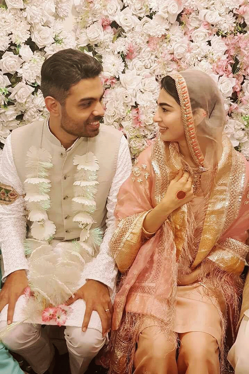 Saheefa and Khizr on their nikkah.