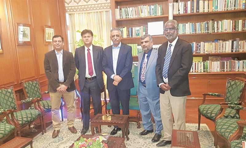KARACHI: Sindh Governor Mohammad Zubair (C) poses with PDCA patron-in-chief Saleem Karim, Amiruddin Ansari, Fawad Mustafa and Dr Noman Palekar. KARACHI: Sindh Governor Mohammad Zubair (C) poses with PDCA patron-in-chief Saleem Karim, Amiruddin Ansari, Fawad Mustafa and Dr Noman Palekar.