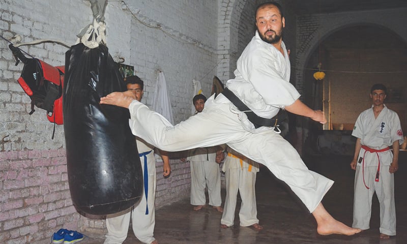Ghani Khan in training at the private Khyber Martial Arts Academy Ghani Khan in training at the private Khyber Martial Arts Academy