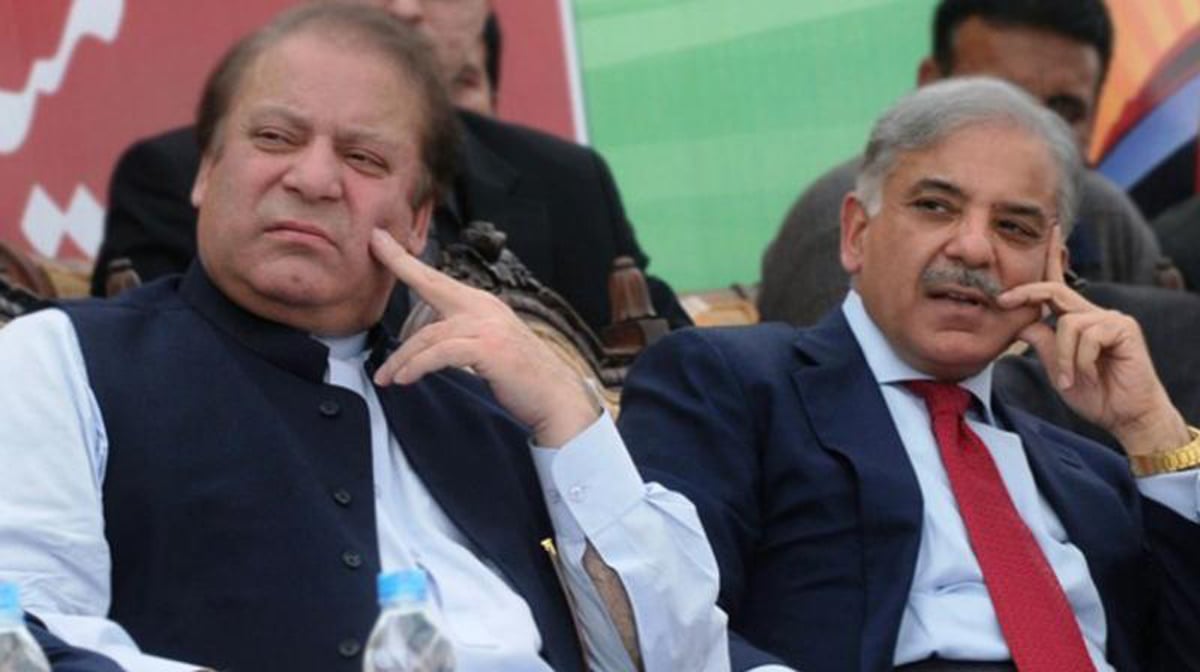 Punjab Chief Minister Shehbaz Sharif (right) with his brother, former prime minister Nawaz Sharif | AFP