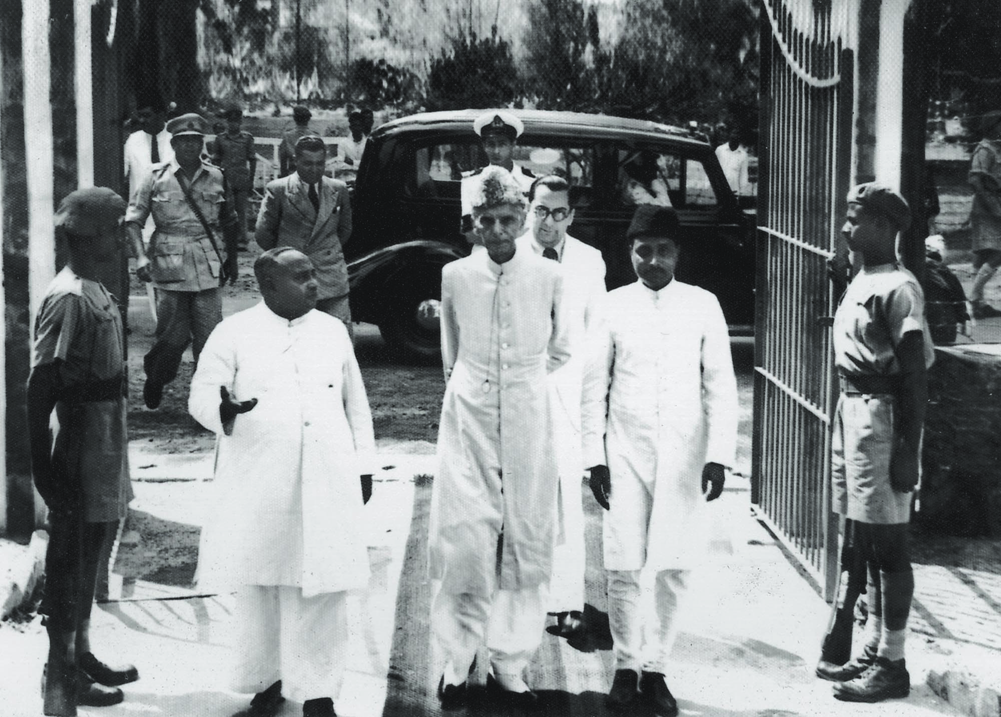 THE LAST VISIT: Mr Jinnah was welcomed by Khawaja Nazimuddin (left) when he arrived at the Governor-General House in Dhaka. This was Mr Jinnah’s first visit to East Pakistan as Governor-General, which turned out to be his last as well.