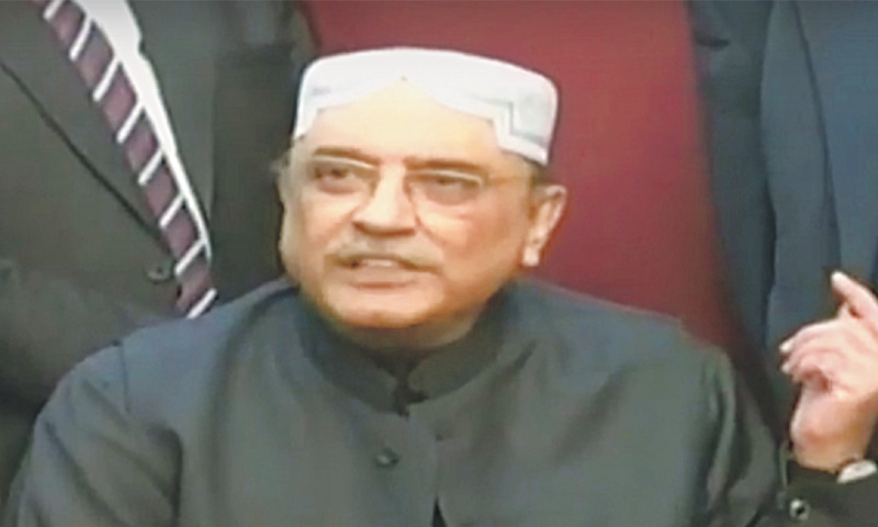 PAKISTAN Peoples Party co-chairperson Asif Zardari has dared the former army ruler Pervez Musharraf to return home and face various court cases filed against him.