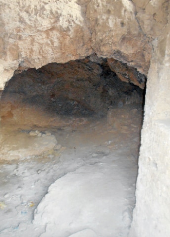 The interior of one of the caves.
