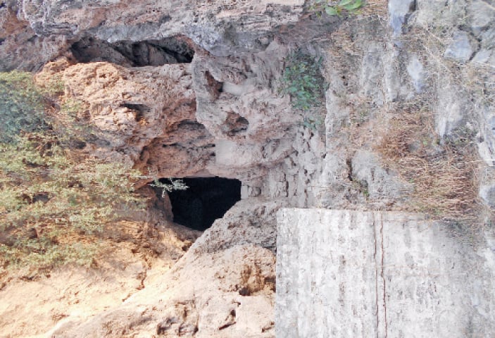 Another cave located in front of the Katas Raj Temple Complex. &mdash; Photos by the writer