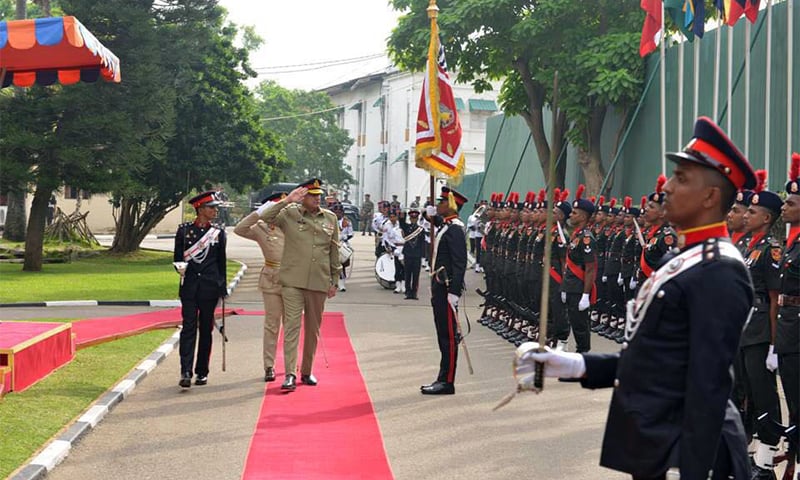 A guard of honour is presented on Gen Qamar Javed Bajwa's arrival. —ISPR