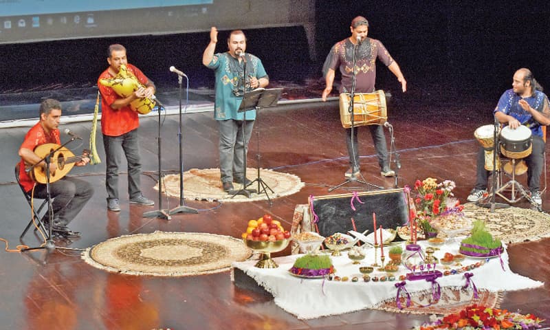 Iranian band Shabdiz performs at the PNCA on Thursday. &mdash; Photo by Tanveer Shahzad