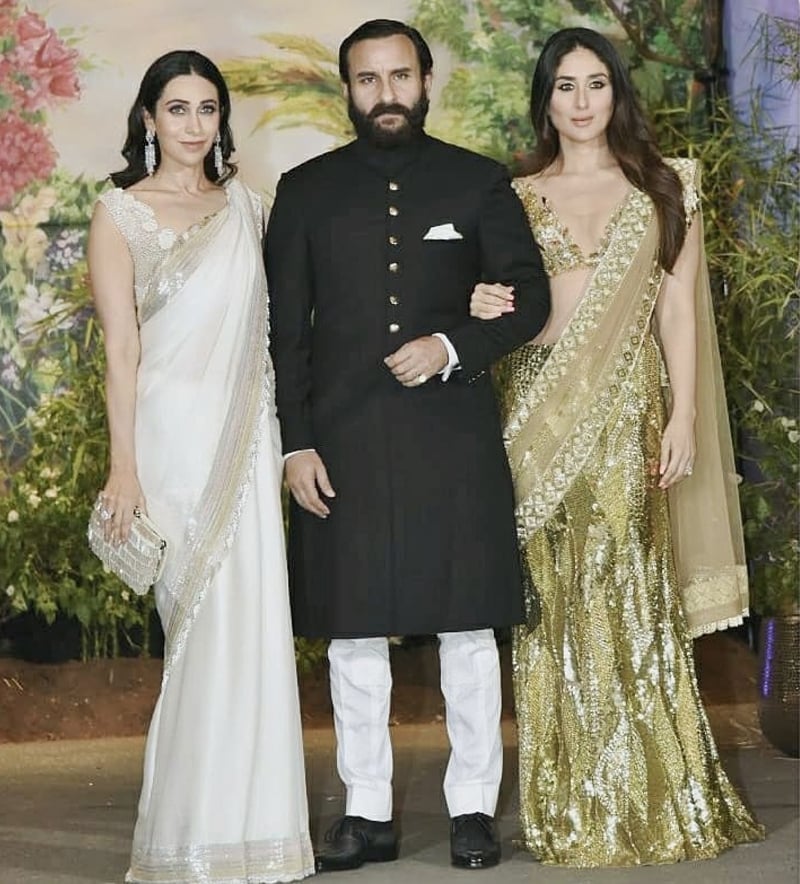 سیف علی خان اپنی اہلیہ کرینہ کپور خان اور ان کی بہن کرشمہ کپور کے ہمراہ ایونٹ میں شریک ہوئے &mdash;۔
