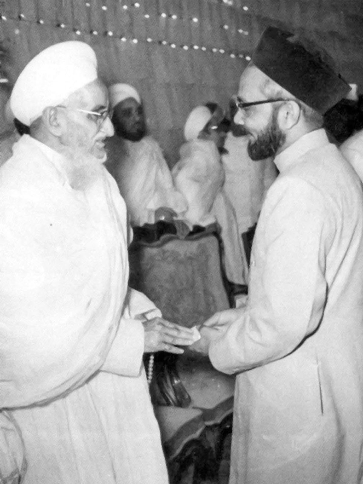 Jamal Mian with Syedna Taher Saifuddin, the head of the Dawoodi Bohra community