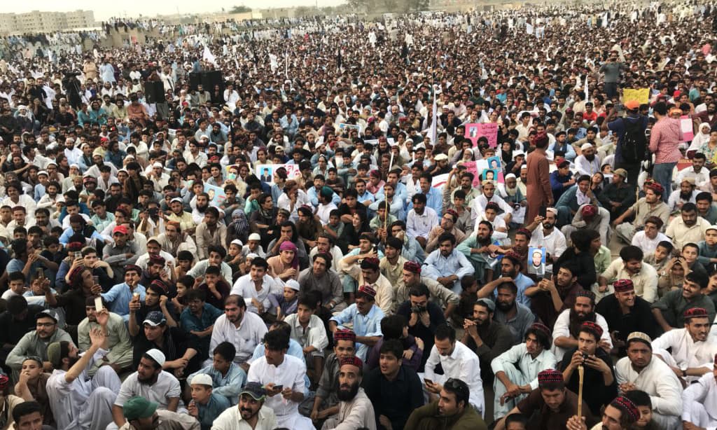 Participants reached the rally venue in the evening. — Photo courtesy Mohsin Dawar