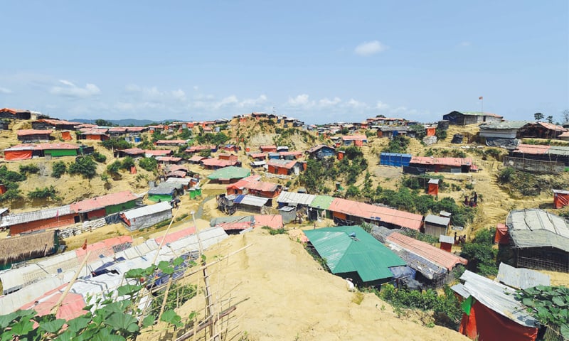 A VIEW of the Kutupalong refugee camp in Bangladesh’s Ukhia district.—AFP