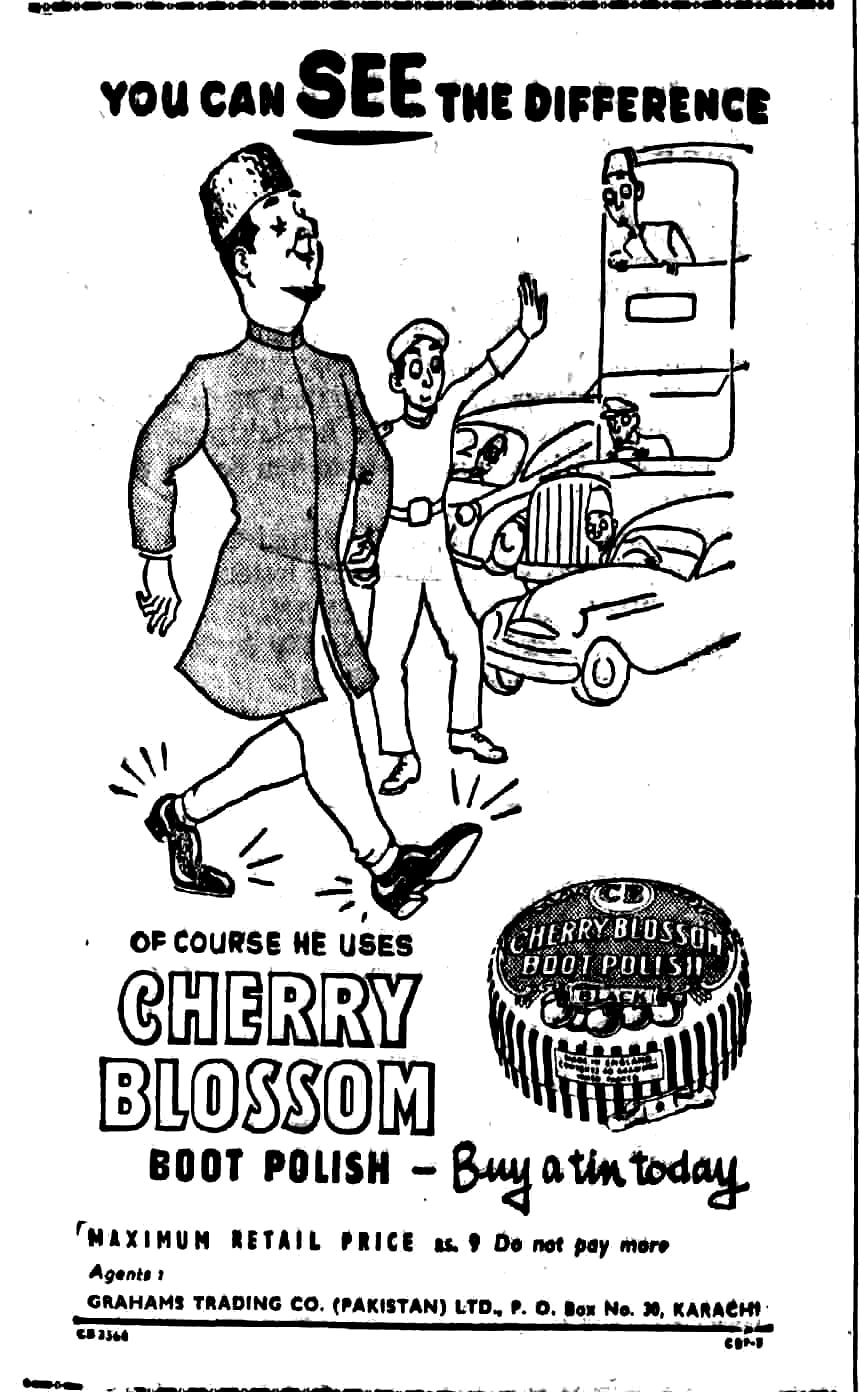 Cherry Blossom's ad from 1953