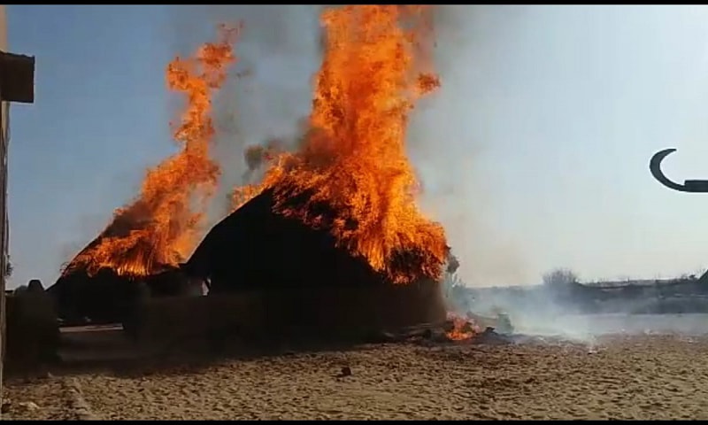 Villagers lament heavy losses suffered due to the blaze. —Photo by author