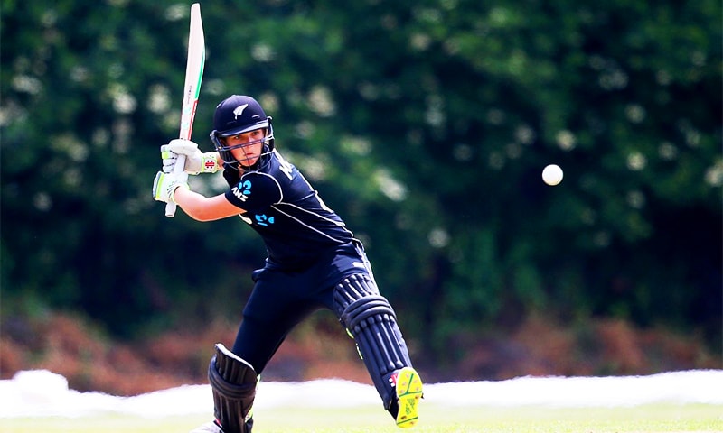 17-year-old Amelia Kerr breaks a 21-year-old record and is the youngest ever to score a double-century across formats in men's or women's internationals. ─ Photo courtesy White Ferns Twitter