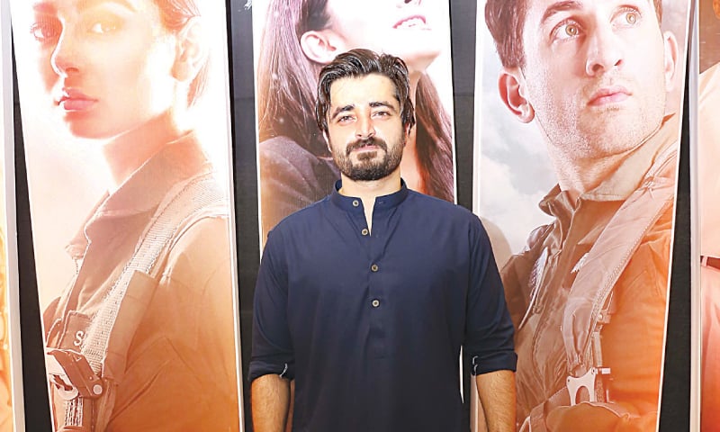HAMZA Ali Abbasi, the star of the film, at the trailer launch on Friday evening.