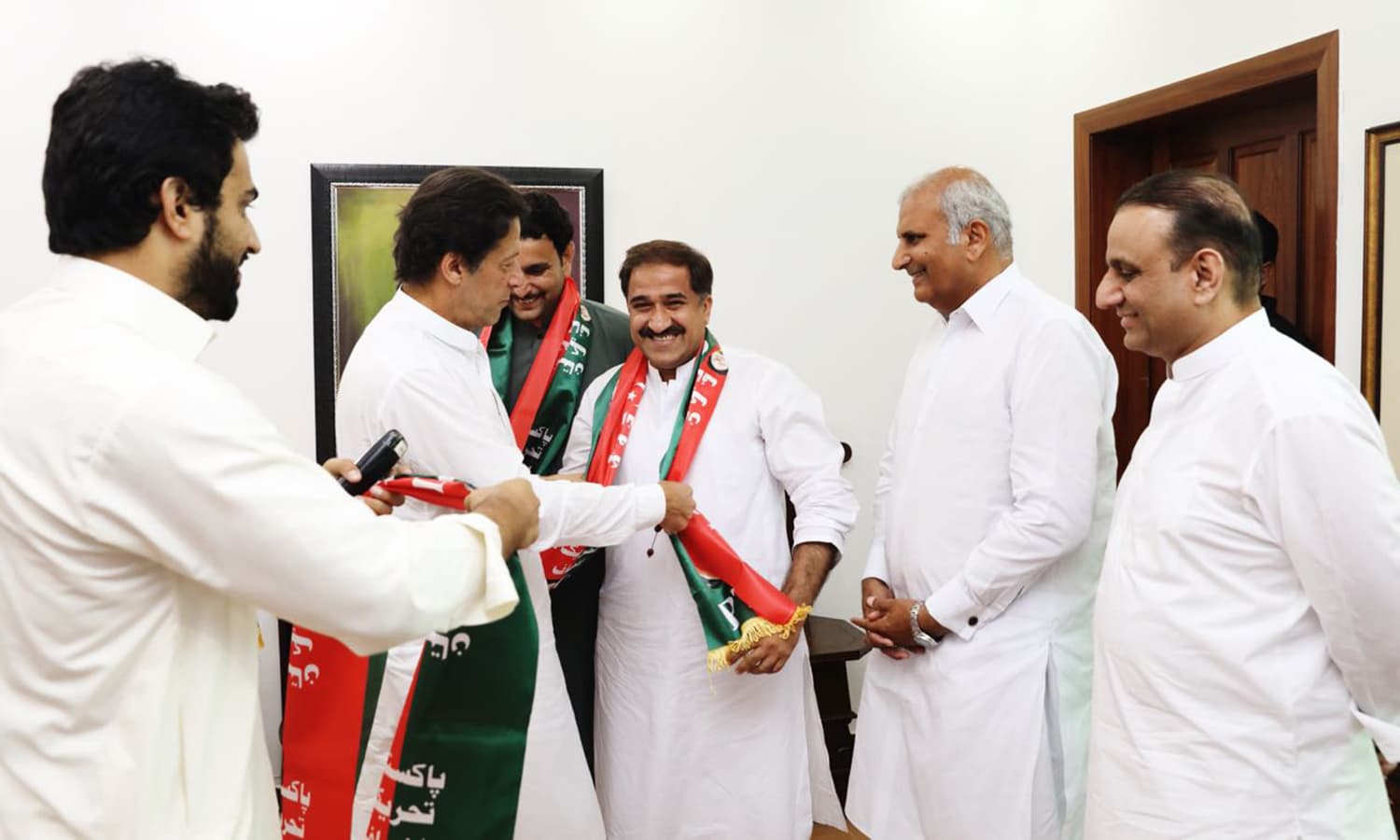 Candidates from Kabirwala, Layyah and Dera Ghazi Khan welcomed into the PTI fold. —Photo provided by author