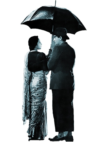 Nargis Dutt and Raj Kapoor in Shree 420