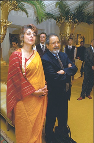 V.S. Naipaul and his wife Nadira