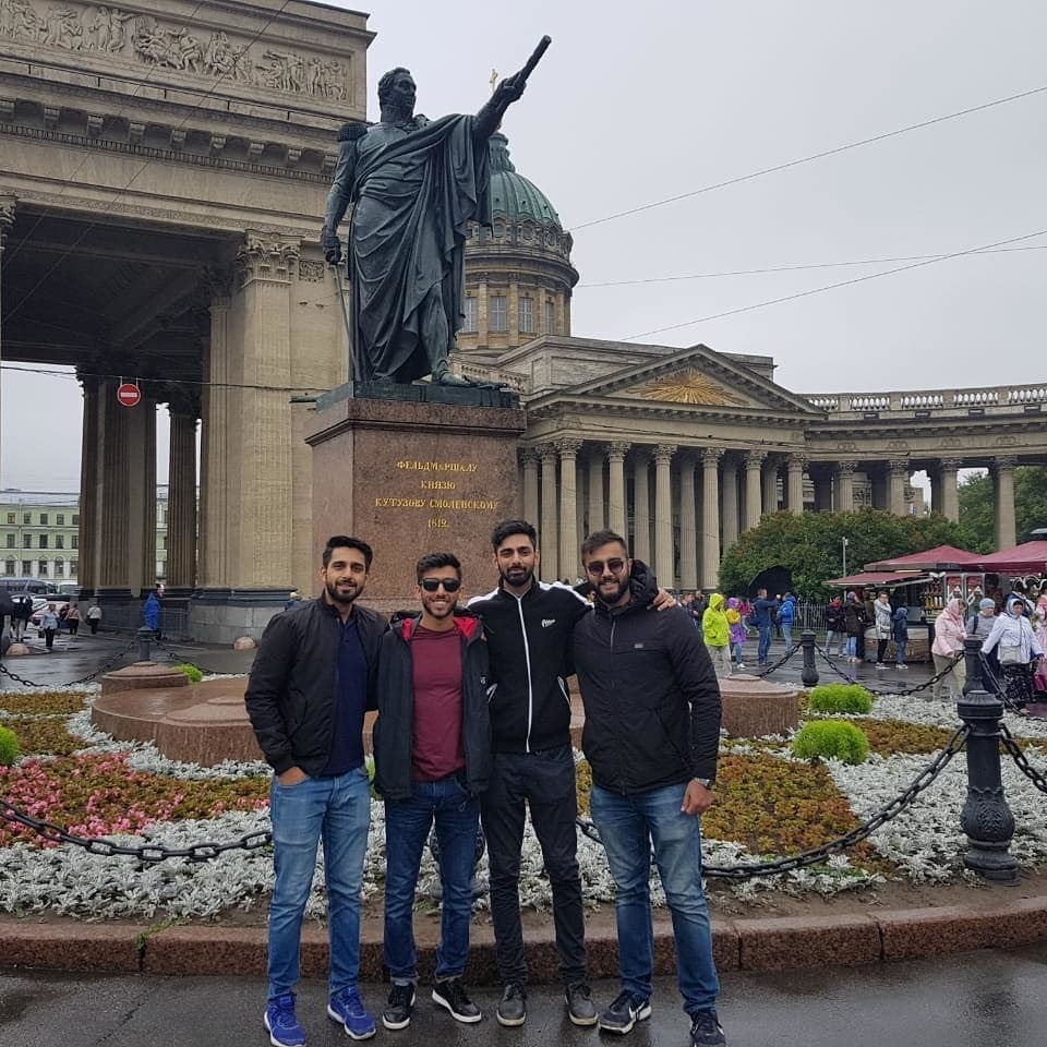 At Kazan Cathedral.