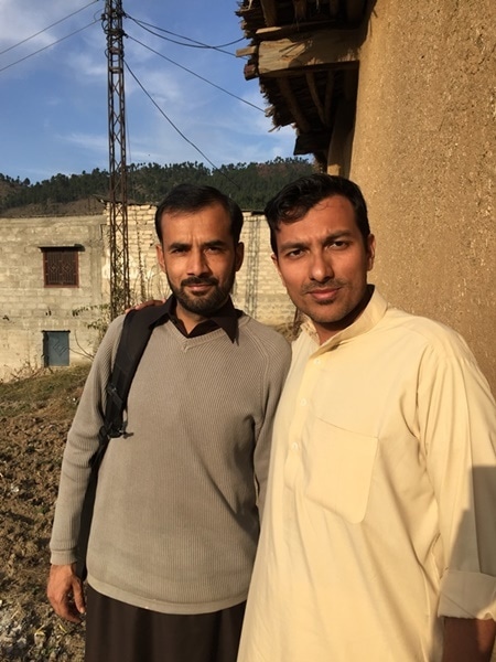 A photo of myself (right) with my cousin Moazzam Shah in the village of Bandi Sadiq in
Oghi, where I was a guest.