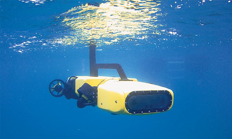 The new RangerBot in action on the Great Barrier Reef in northern Queensland.&mdash;AFP