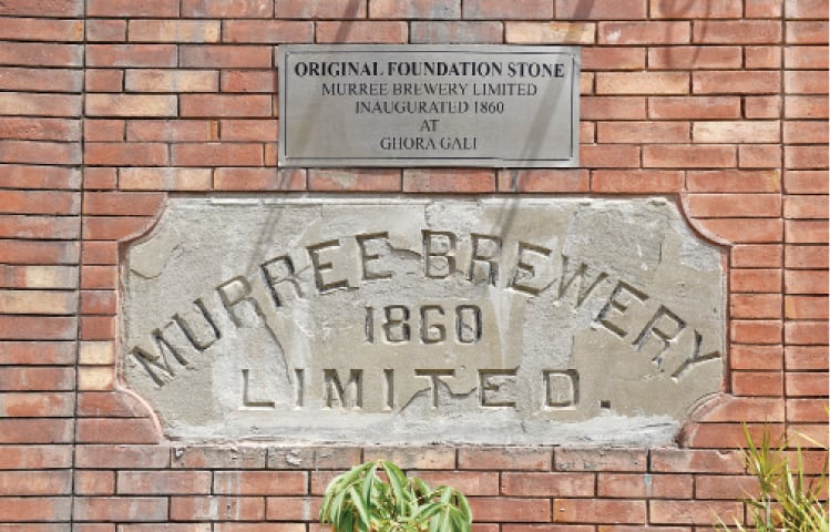 A plaque from the old Murree Brewery — the brewery opened in Murree in 1860, but after it was burnt in 1947 the business shifted to the Rawalpindi brewery.  — Photos by Tanveer Shahzad