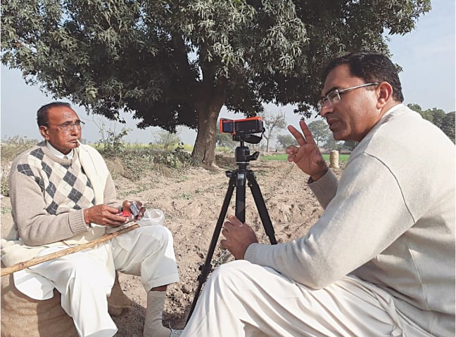 Khayyam Chohan filming a video for his YouTube channel