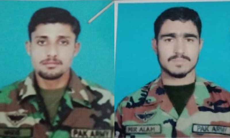 شہید میرعالم کا تعلق گلگت بلتستان اور وارث سبحان کا تعلق جھنگ سے تھا—فوٹو:آئی ایس پی آر شہید میرعالم کا تعلق گلگت بلتستان اور وارث سبحان کا تعلق جھنگ سے تھا—فوٹو:آئی ایس پی آر