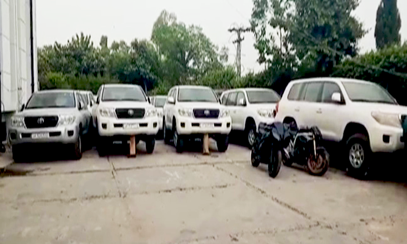 12 vehicles were recovered by the authorities from the premises of a warehouse in Islamabad. —DawnNewsTV 12 vehicles were recovered by the authorities from the premises of a warehouse in Islamabad. —DawnNewsTV