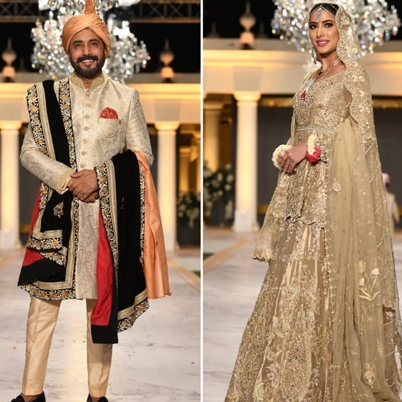 مہوش حیات اور عدنان صدیقی نے فیشن ویک کے آخری روز جلوے بکھیرے &mdash;فوٹو : انسٹاگرام