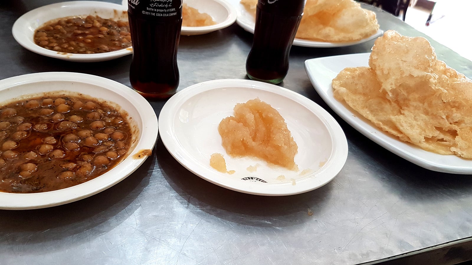 Halwa puri for breakfast at Hassan Din's.