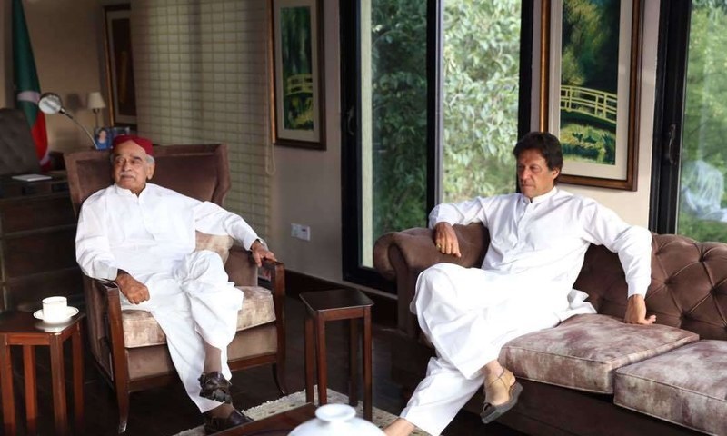 Ghulam Mustafa Khar meets PM Imran Khan. ─ File photo by Fahad Chaudhry Ghulam Mustafa Khar meets PM Imran Khan. ─ File photo by Fahad Chaudhry
