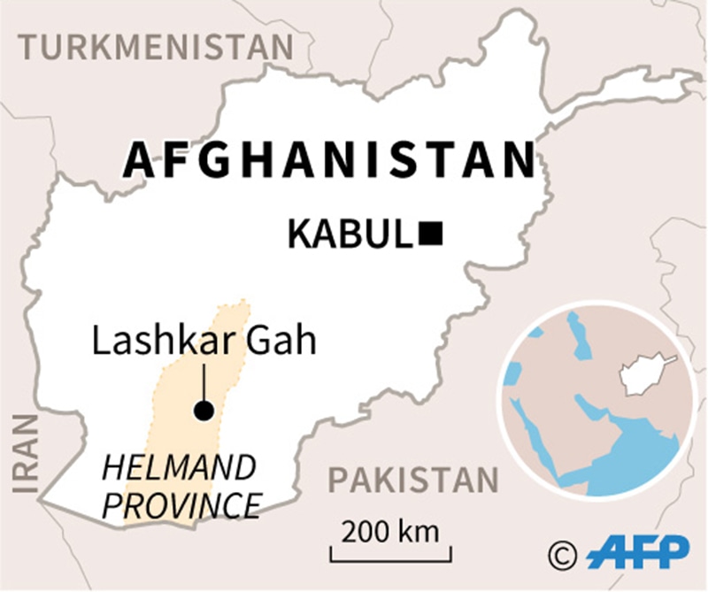 Lashkar Gah, where Saleh Mohammad Asikzai's campaign office was located. —AFP