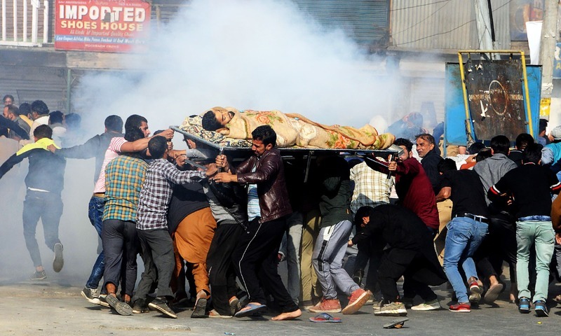 Two armed Kashmiris killed in gunbattle, four residents injured. — Photo/File Two armed Kashmiris killed in gunbattle, four residents injured. — Photo/File