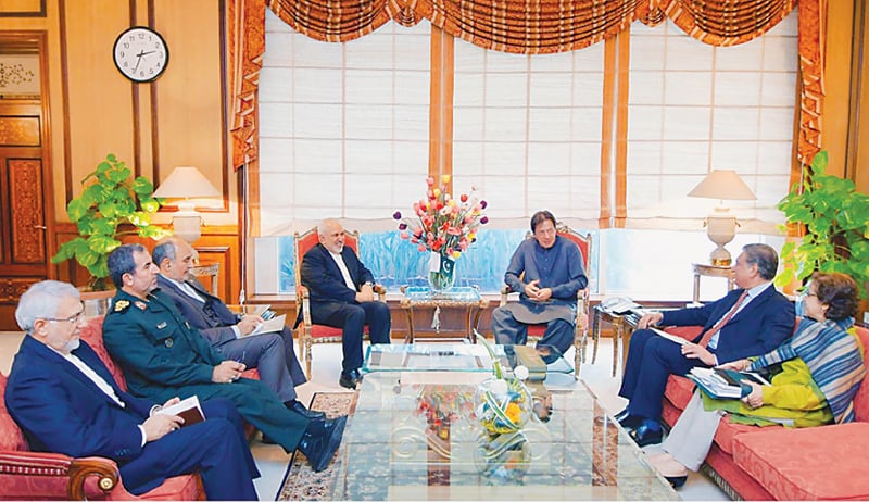 IRAN’s Foreign Minister Dr Javad Zarif calls on Prime Minister Imran Khan.—Online