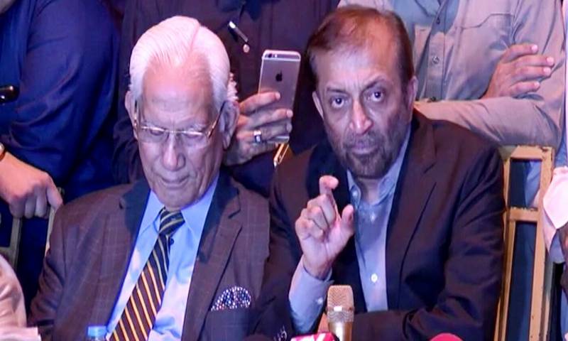 Dr Sattar addresses a late-night press conference at his PIB Colony residence. He termed the decision of the coordination committee "illegal". &mdash;
 DawnNewsTV