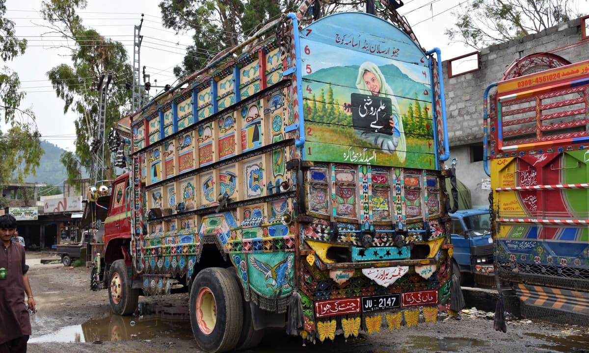 Truck art has the potential to effectively spread awareness in rural areas. —Photo courtesy Samar's Twitter handle