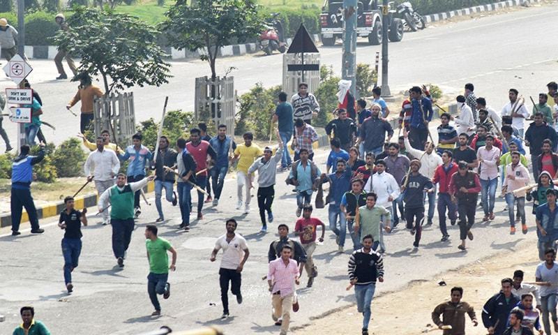 A file photo of mob violence in India.
