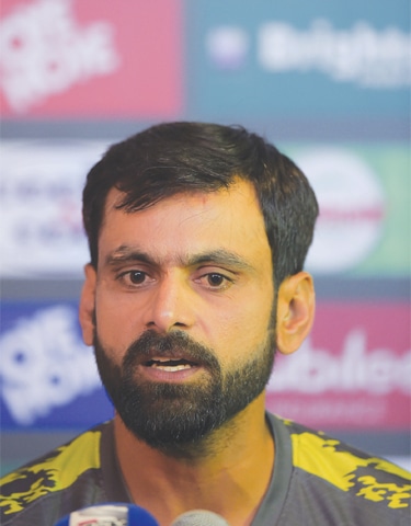 Veteran Pakistan all-rounder Mohammad Hafeez speaks during a press conference on Tuesday.—AFP