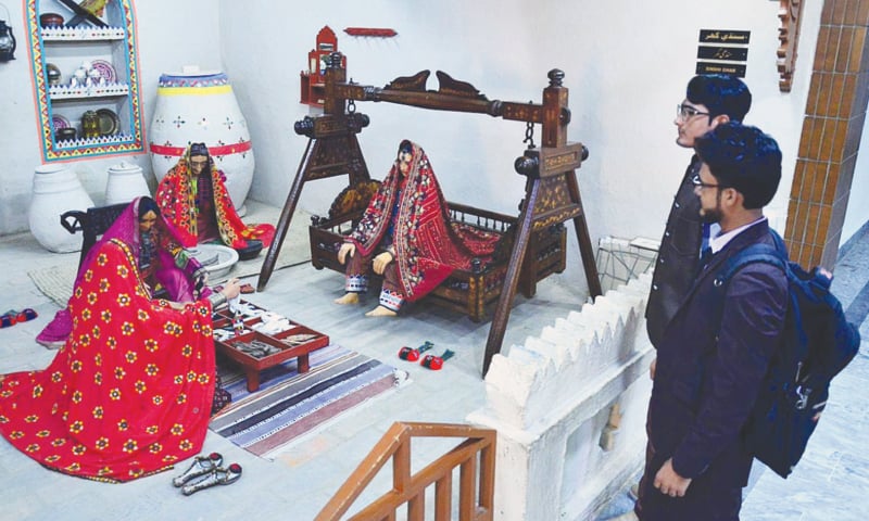 THE model of a village house put on display at the Sindh Museum.&mdash;PPI