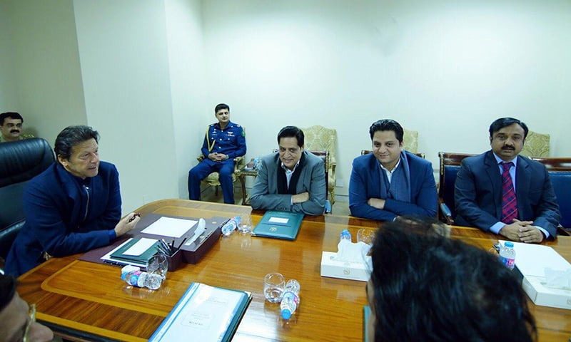 Prime Minister Imran Khan meets members of Sialkot's business community. ─ Photo courtesy author