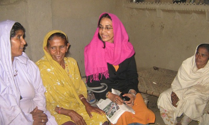 Perween Rahman had a personal rapport with the women in Orangi. — Photo courtesy OPP