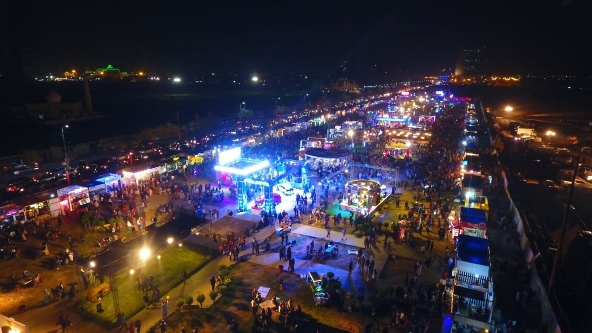 Drone shot of Karachi Eat Fest 2019