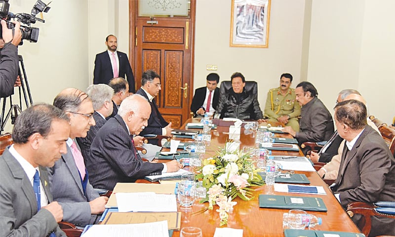 PRIME Minister Imran Khan chairs a meeting on Naya Pakistan Housing Programme at the PM Office on Tuesday. The meeting discussed in detail the provision of lending by commercial banks to people with low income under the scheme. The prime minister said all possible assistance should be provided to such people for realising their dream of owning a house.