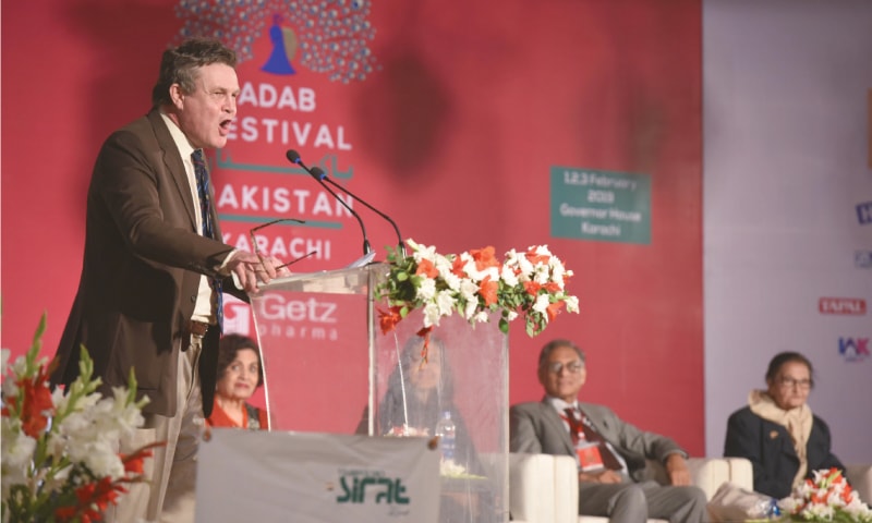 Peter Oborne — British broadcaster, former chief political commentator of The Daily Telegraph 
and author of Wounded Tiger: A History of Cricket in Pakistan — delivers the keynote speech at 
the festival | Tahir Jamal/White Star