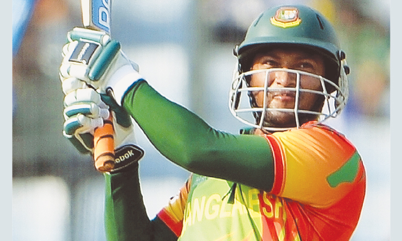 Shakib sustained the injury while batting in the final of Bangladesh Premier League Twenty20 tournament.— AFP/File Shakib sustained the injury while batting in the final of Bangladesh Premier League Twenty20 tournament.— AFP/File