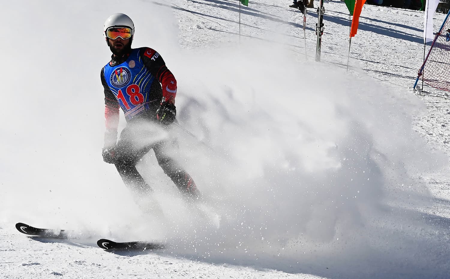 Turkish skier Berkin Usta takes part in the CAS Karakoram International Alpine Ski Cup. ─ AFP